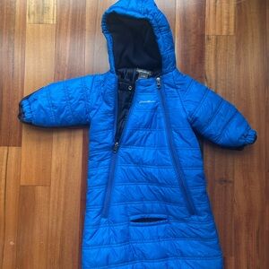 Blue Infant Snowsuit with Hood